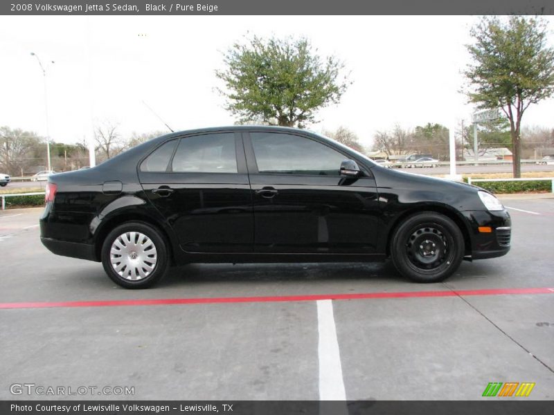 Black / Pure Beige 2008 Volkswagen Jetta S Sedan