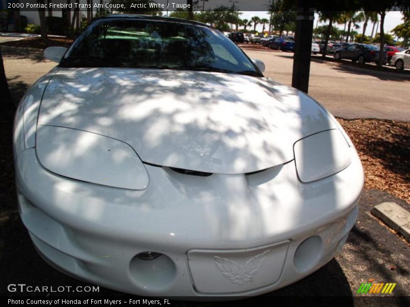 Arctic White / Taupe 2000 Pontiac Firebird Trans Am Coupe