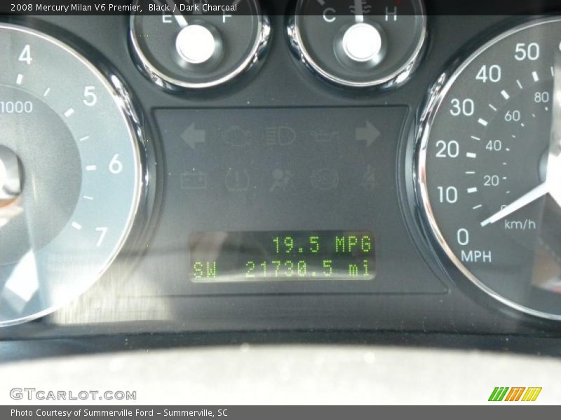 Black / Dark Charcoal 2008 Mercury Milan V6 Premier