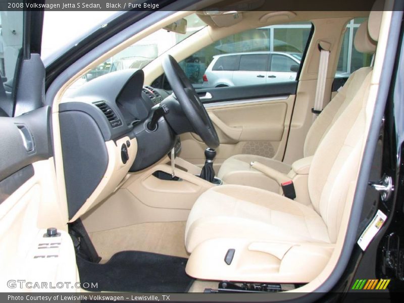 Black / Pure Beige 2008 Volkswagen Jetta S Sedan