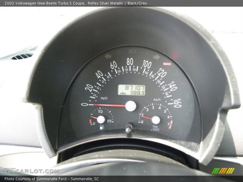Reflex Silver Metallic / Black/Grey 2003 Volkswagen New Beetle Turbo S Coupe