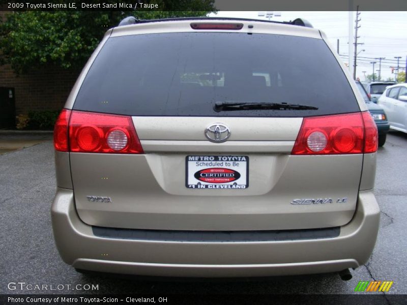 Desert Sand Mica / Taupe 2009 Toyota Sienna LE