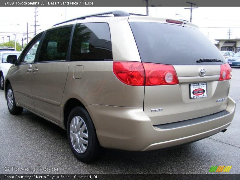 Desert Sand Mica / Taupe 2009 Toyota Sienna LE