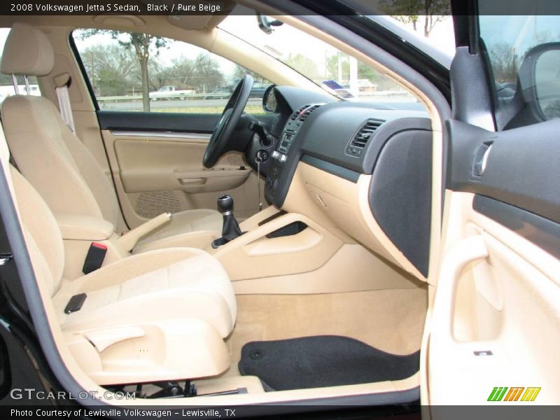 Black / Pure Beige 2008 Volkswagen Jetta S Sedan