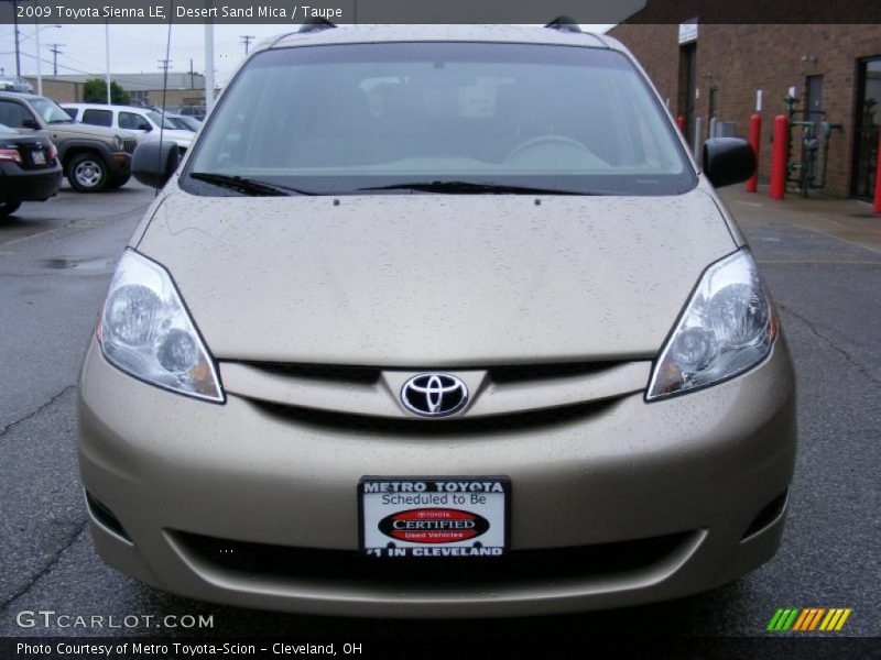 Desert Sand Mica / Taupe 2009 Toyota Sienna LE