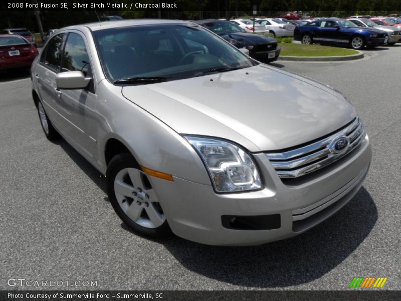 Silver Birch Metallic / Charcoal Black 2008 Ford Fusion SE