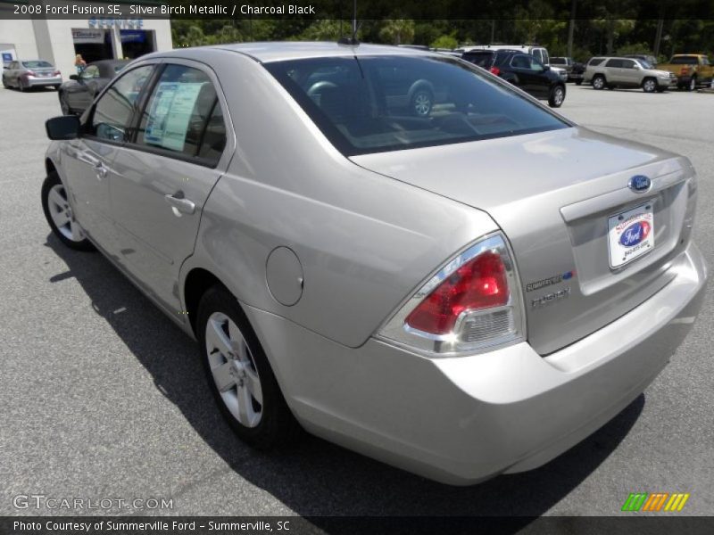 Silver Birch Metallic / Charcoal Black 2008 Ford Fusion SE