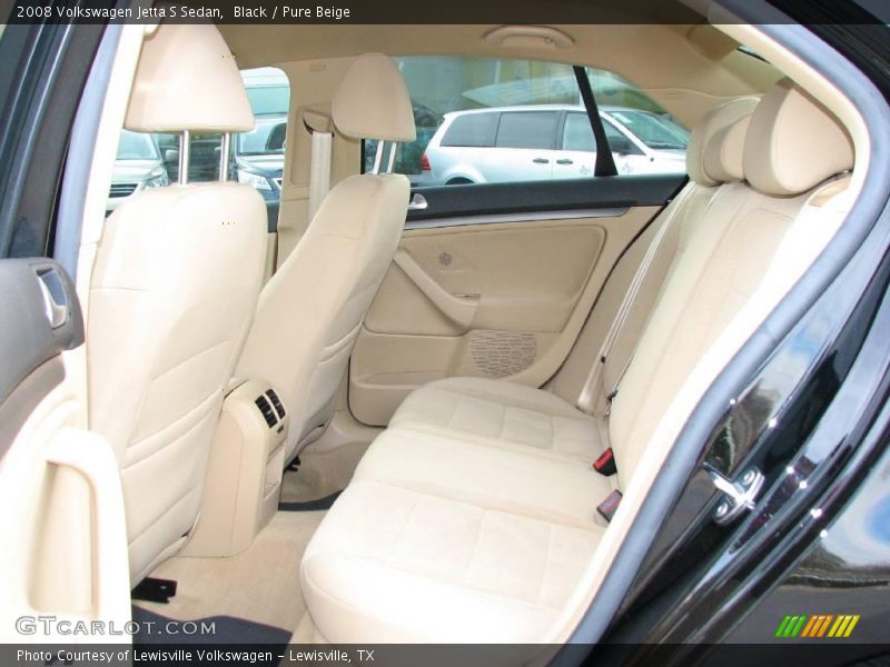 Black / Pure Beige 2008 Volkswagen Jetta S Sedan