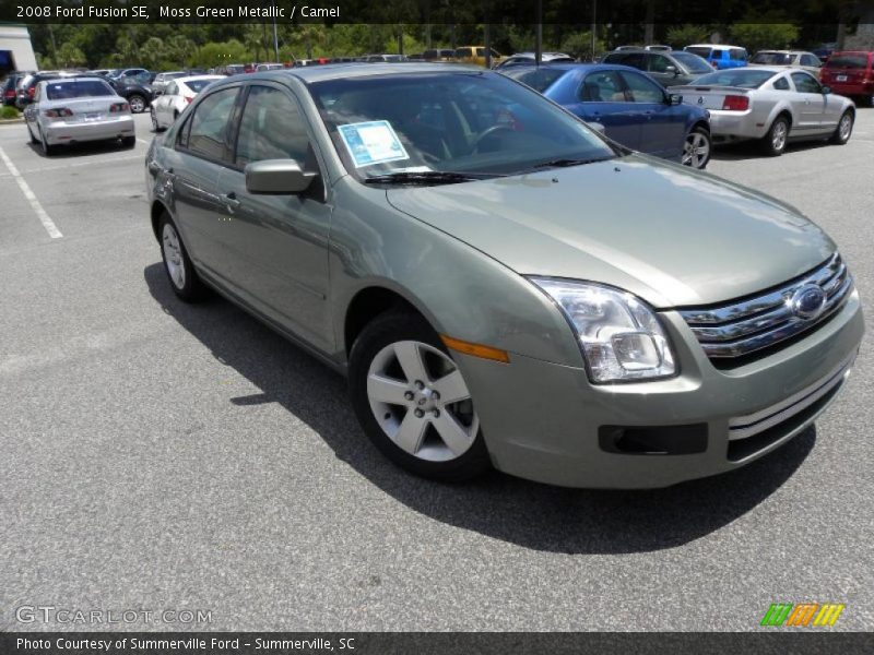 Moss Green Metallic / Camel 2008 Ford Fusion SE