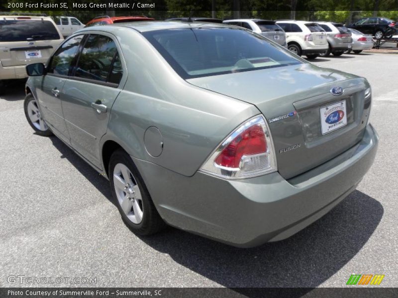 Moss Green Metallic / Camel 2008 Ford Fusion SE