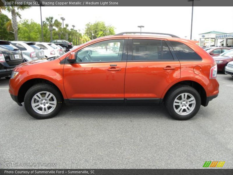 Blazing Copper Metallic / Medium Light Stone 2007 Ford Edge SEL