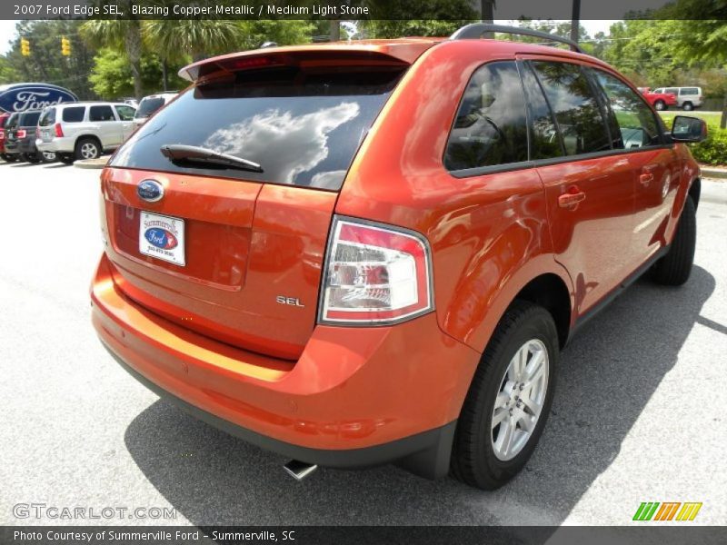 Blazing Copper Metallic / Medium Light Stone 2007 Ford Edge SEL