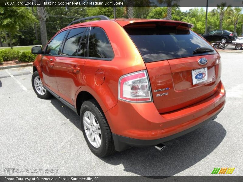 Blazing Copper Metallic / Medium Light Stone 2007 Ford Edge SEL