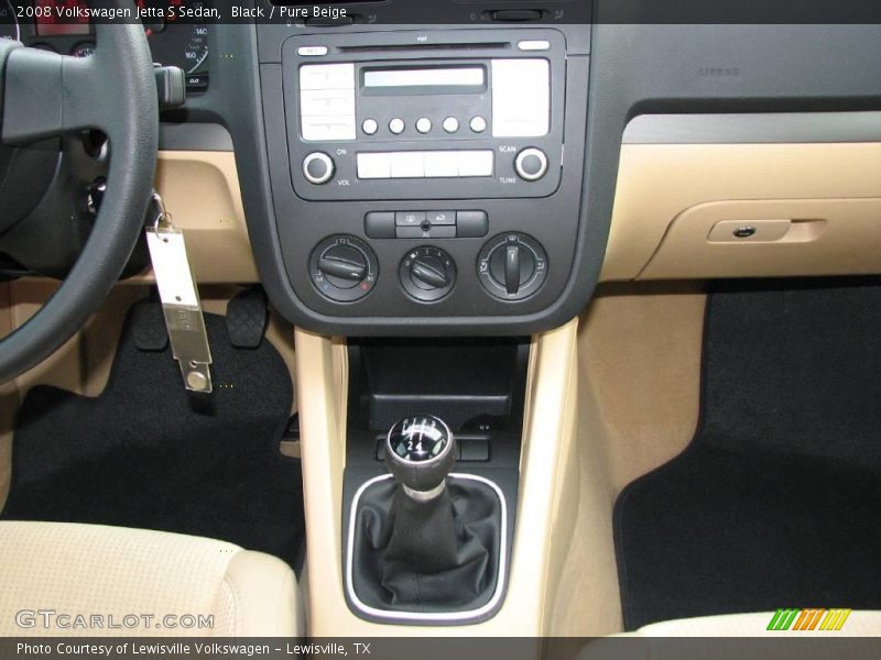 Black / Pure Beige 2008 Volkswagen Jetta S Sedan