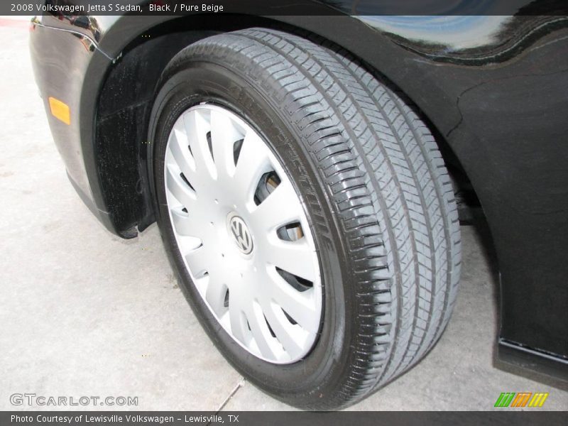 Black / Pure Beige 2008 Volkswagen Jetta S Sedan