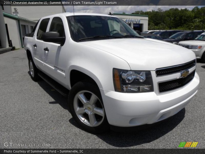 Summit White / Dark Titanium/Light Titanium 2007 Chevrolet Avalanche LS