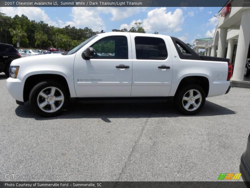 Summit White / Dark Titanium/Light Titanium 2007 Chevrolet Avalanche LS