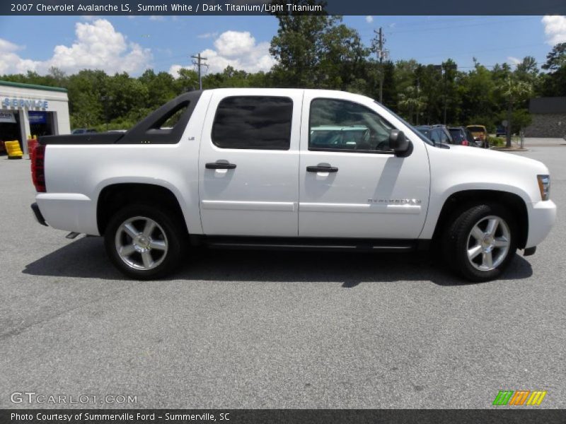 Summit White / Dark Titanium/Light Titanium 2007 Chevrolet Avalanche LS