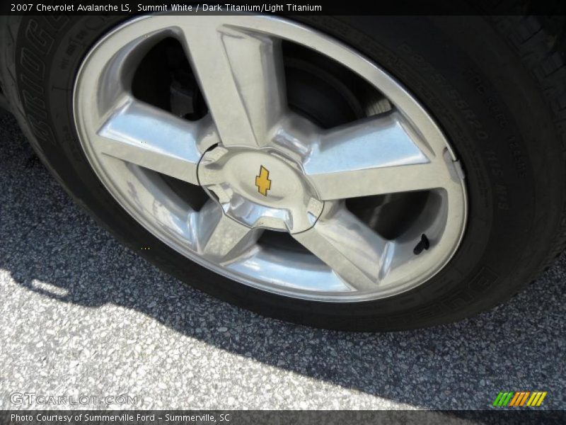 Summit White / Dark Titanium/Light Titanium 2007 Chevrolet Avalanche LS