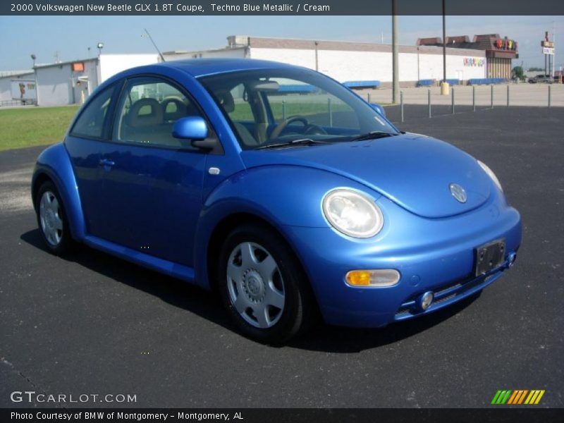 Techno Blue Metallic / Cream 2000 Volkswagen New Beetle GLX 1.8T Coupe