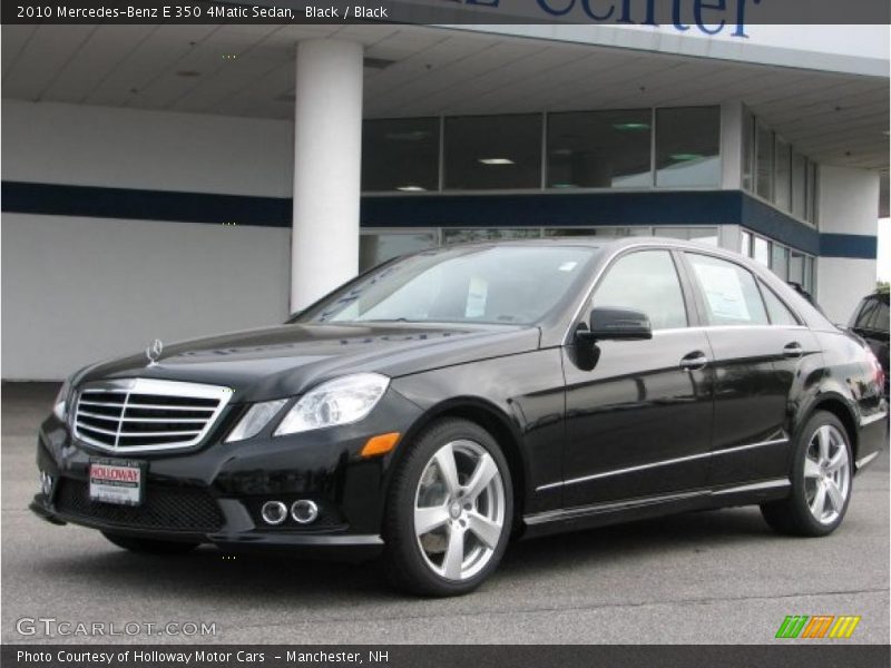 Black / Black 2010 Mercedes-Benz E 350 4Matic Sedan