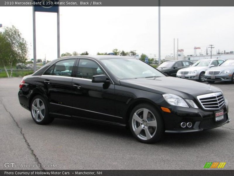 Black / Black 2010 Mercedes-Benz E 350 4Matic Sedan
