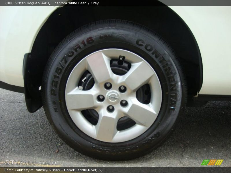 Phantom White Pearl / Gray 2008 Nissan Rogue S AWD