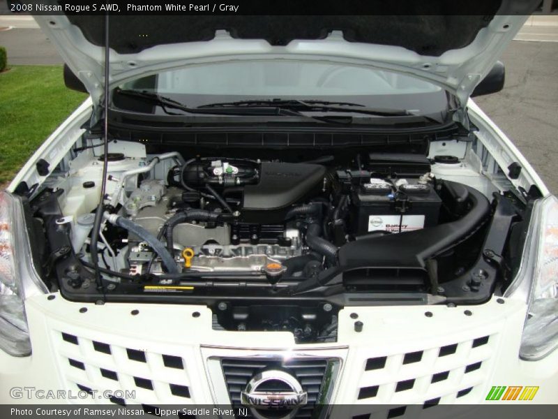 Phantom White Pearl / Gray 2008 Nissan Rogue S AWD