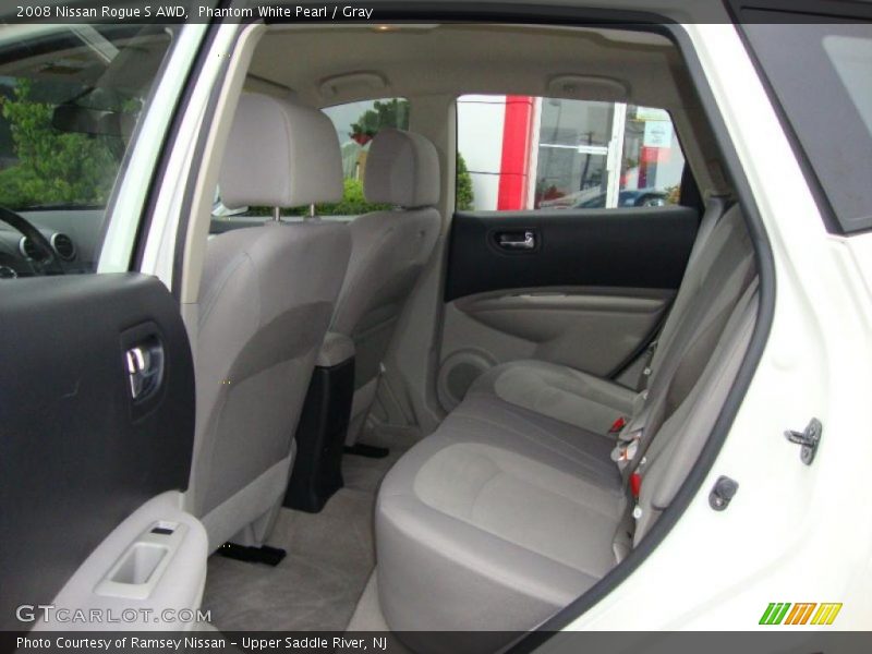 Phantom White Pearl / Gray 2008 Nissan Rogue S AWD