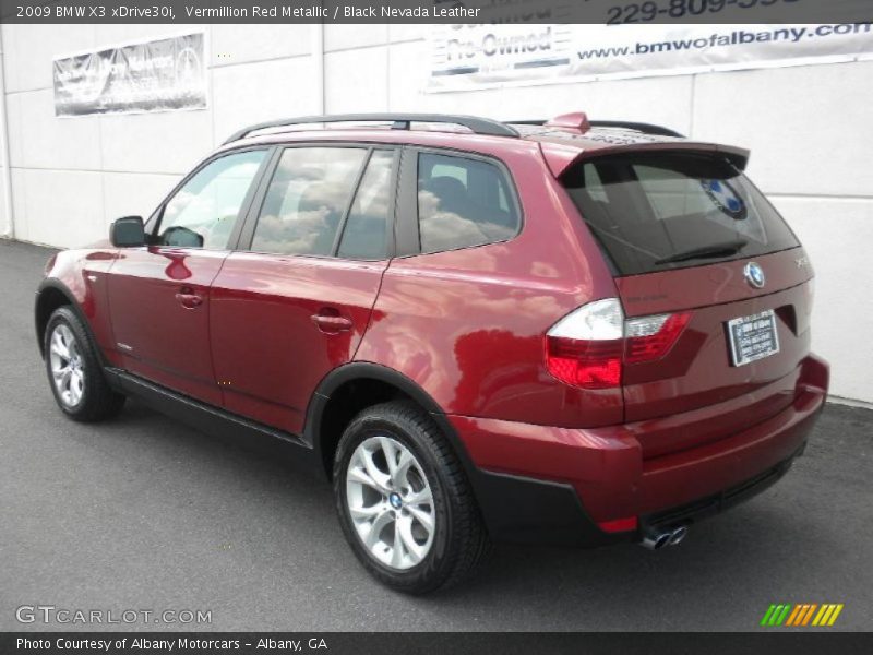Vermillion Red Metallic / Black Nevada Leather 2009 BMW X3 xDrive30i