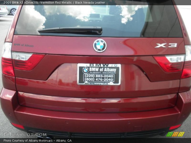 Vermillion Red Metallic / Black Nevada Leather 2009 BMW X3 xDrive30i