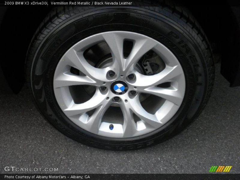 Vermillion Red Metallic / Black Nevada Leather 2009 BMW X3 xDrive30i