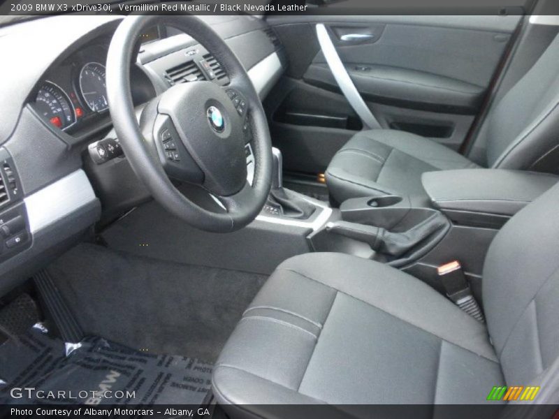 Vermillion Red Metallic / Black Nevada Leather 2009 BMW X3 xDrive30i
