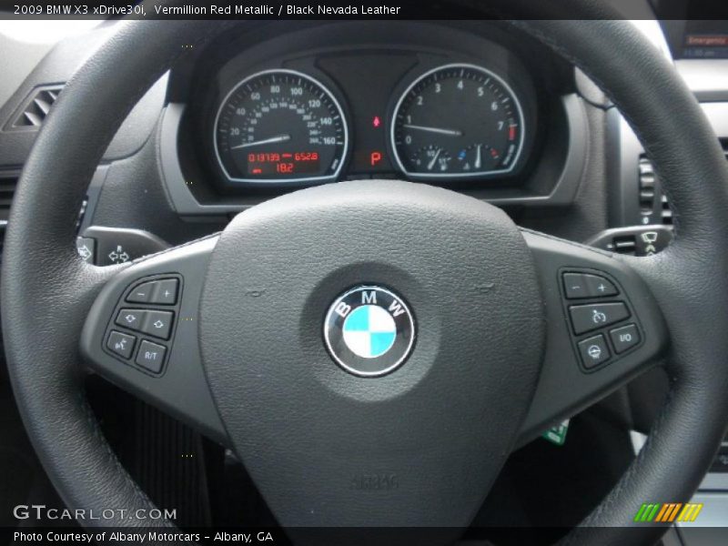 Vermillion Red Metallic / Black Nevada Leather 2009 BMW X3 xDrive30i