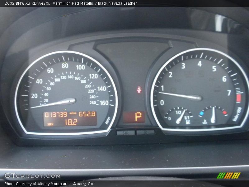 Vermillion Red Metallic / Black Nevada Leather 2009 BMW X3 xDrive30i