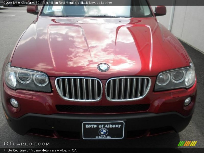 Vermillion Red Metallic / Black Nevada Leather 2009 BMW X3 xDrive30i