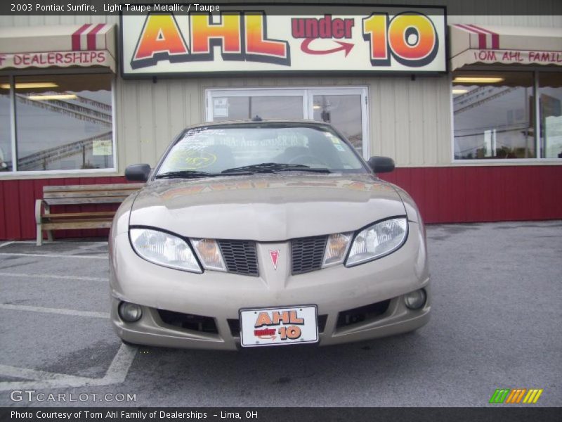 Light Taupe Metallic / Taupe 2003 Pontiac Sunfire