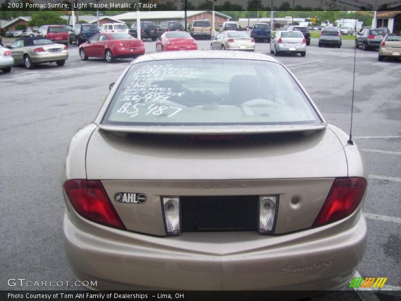 Light Taupe Metallic / Taupe 2003 Pontiac Sunfire