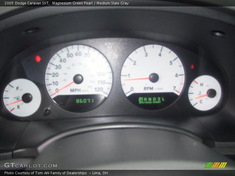Magnesium Green Pearl / Medium Slate Gray 2005 Dodge Caravan SXT