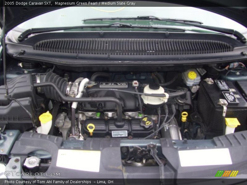 Magnesium Green Pearl / Medium Slate Gray 2005 Dodge Caravan SXT