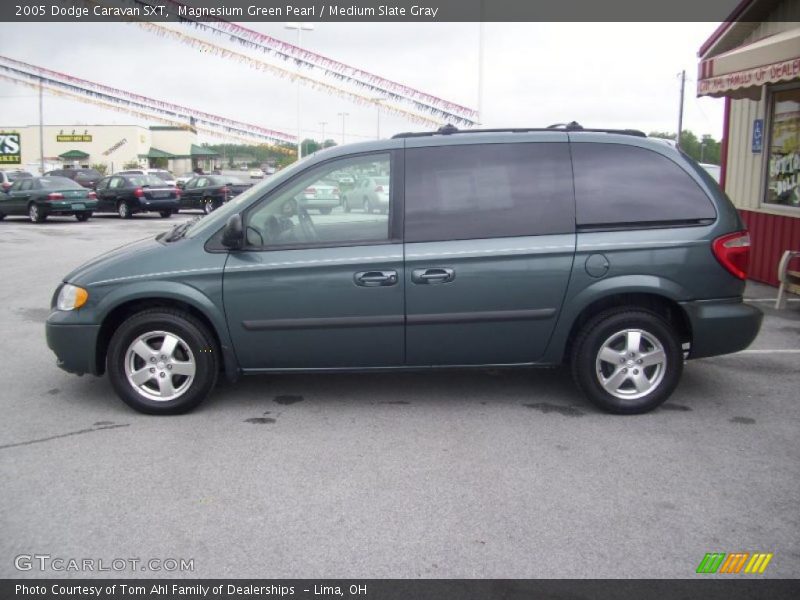 Magnesium Green Pearl / Medium Slate Gray 2005 Dodge Caravan SXT