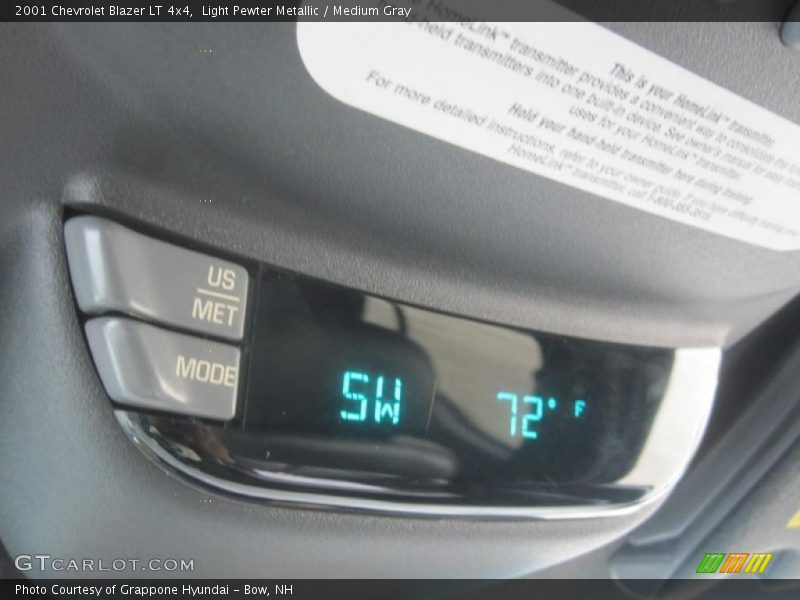 Light Pewter Metallic / Medium Gray 2001 Chevrolet Blazer LT 4x4