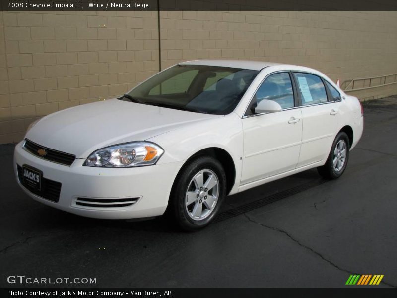 White / Neutral Beige 2008 Chevrolet Impala LT