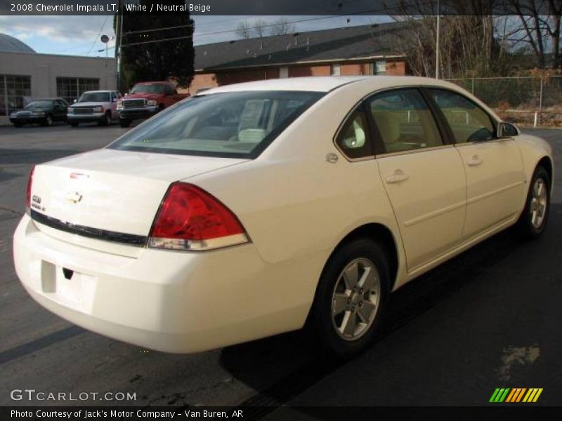 White / Neutral Beige 2008 Chevrolet Impala LT