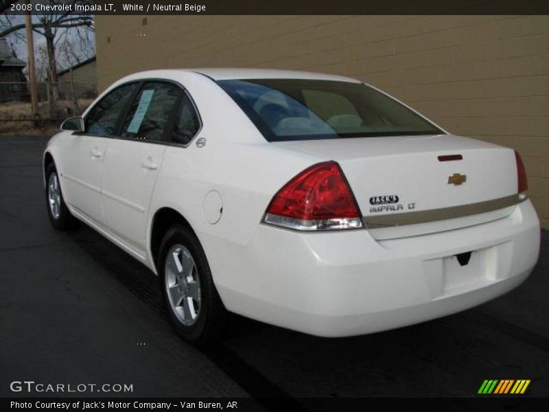 White / Neutral Beige 2008 Chevrolet Impala LT