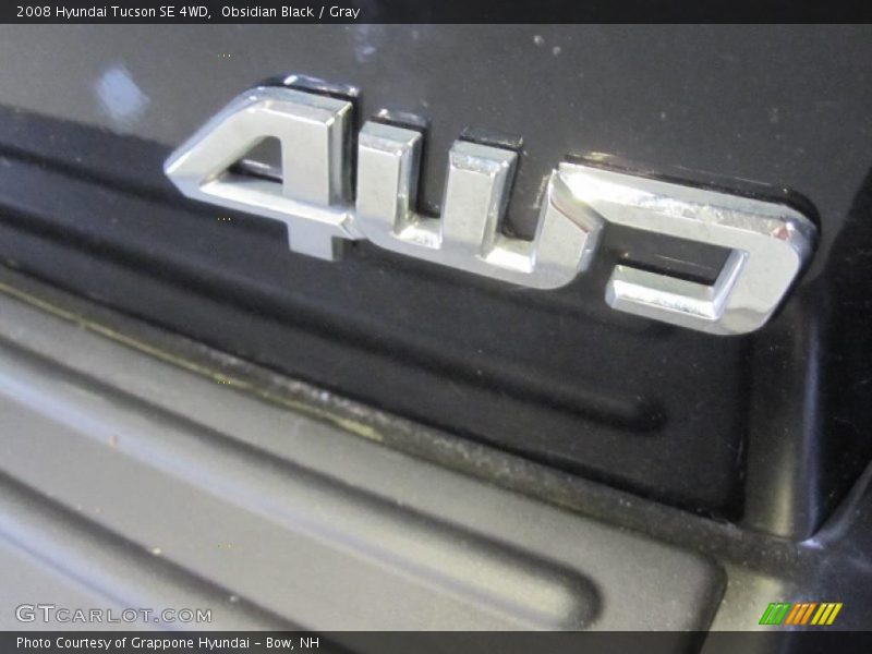 Obsidian Black / Gray 2008 Hyundai Tucson SE 4WD