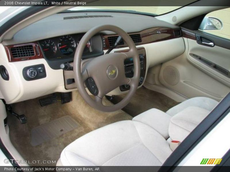 White / Neutral Beige 2008 Chevrolet Impala LT