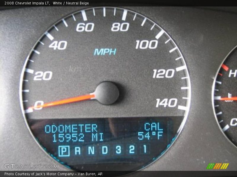 White / Neutral Beige 2008 Chevrolet Impala LT
