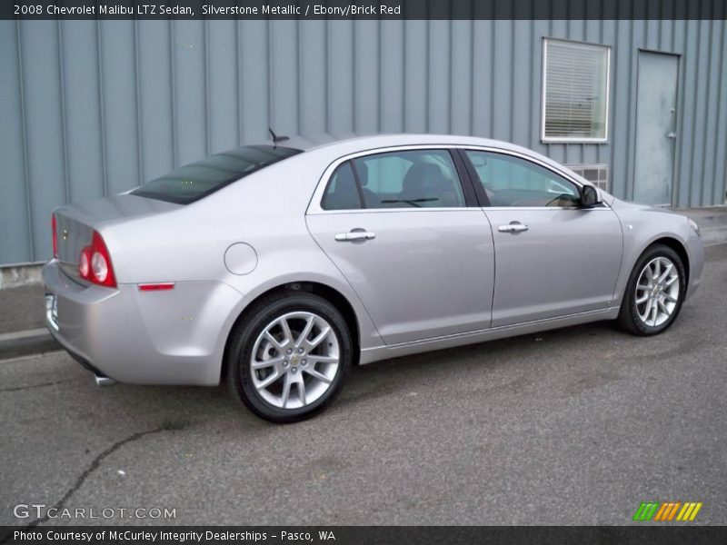 Silverstone Metallic / Ebony/Brick Red 2008 Chevrolet Malibu LTZ Sedan