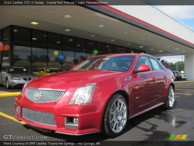 Crystal Red Tintcoat / Light Titanium/Ebony 2010 Cadillac CTS -V Sedan